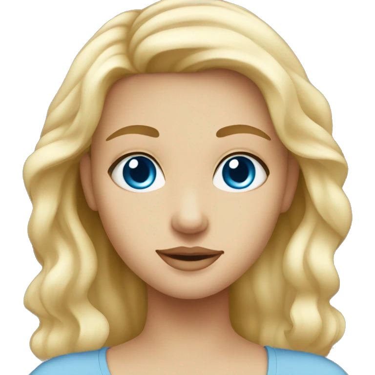Blond girl with blue eyes babyface  emoji