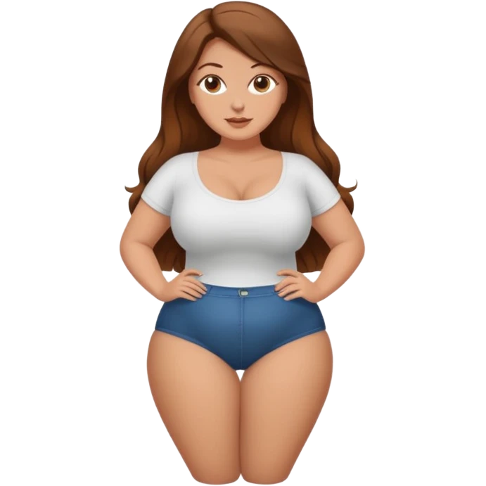 Extremely large butt white girl thick thighs emoji