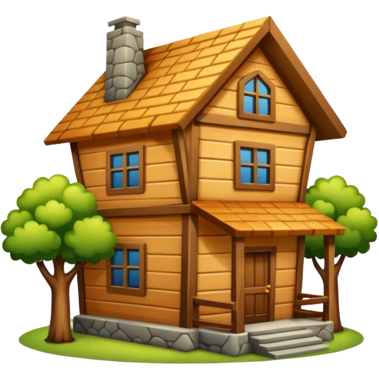 big wood house emoji