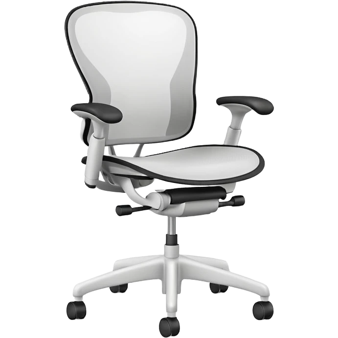 white sayl Herman Miller ergonomic chair back view emoji