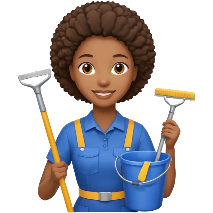 Window Cleaner  black woman emoji