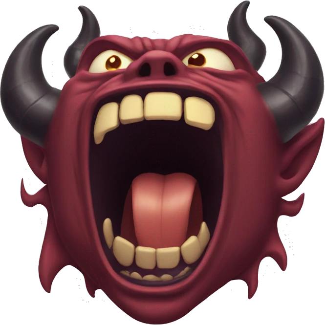 Demon screaming  emoji
