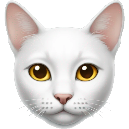 White cat side eyes emoji