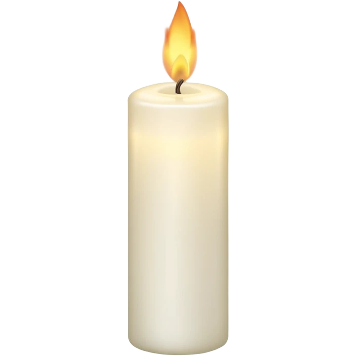 white candle with a spiral flame emoji