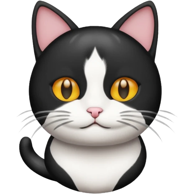 create me an emoji that is a cat that is black and white emoji