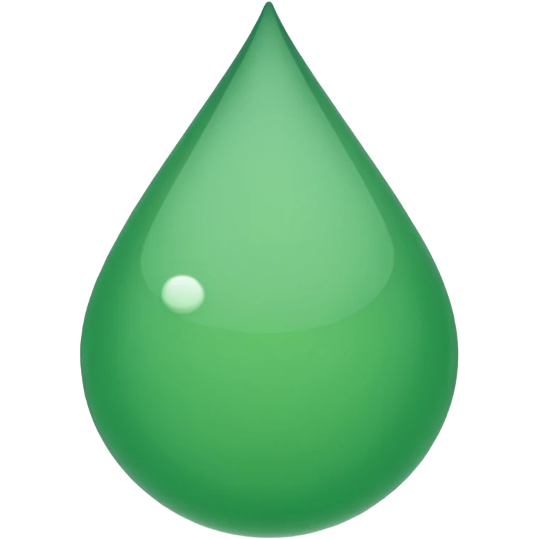 Gota de color verde sólido emoji