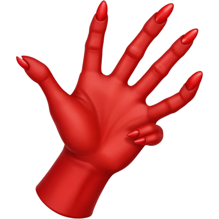 red evil pointing fingure emoji