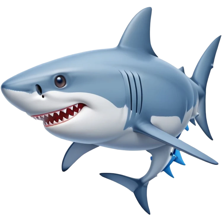 Shark whit blue nike shoses  emoji