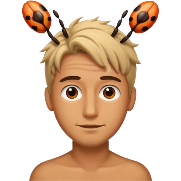 guy with bug in hair emoji