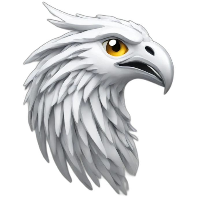 White Gold Phoenix Head emoji