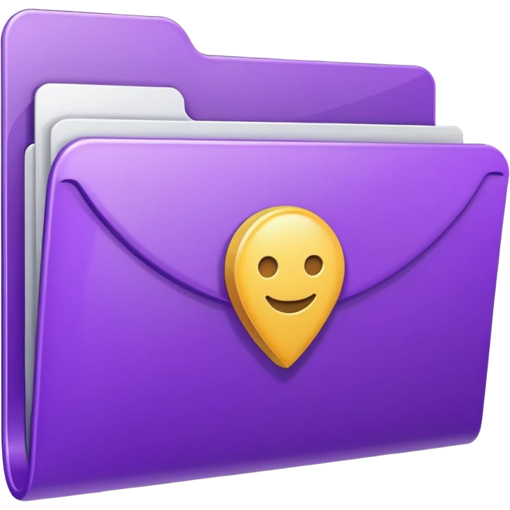 purple download folder emoji