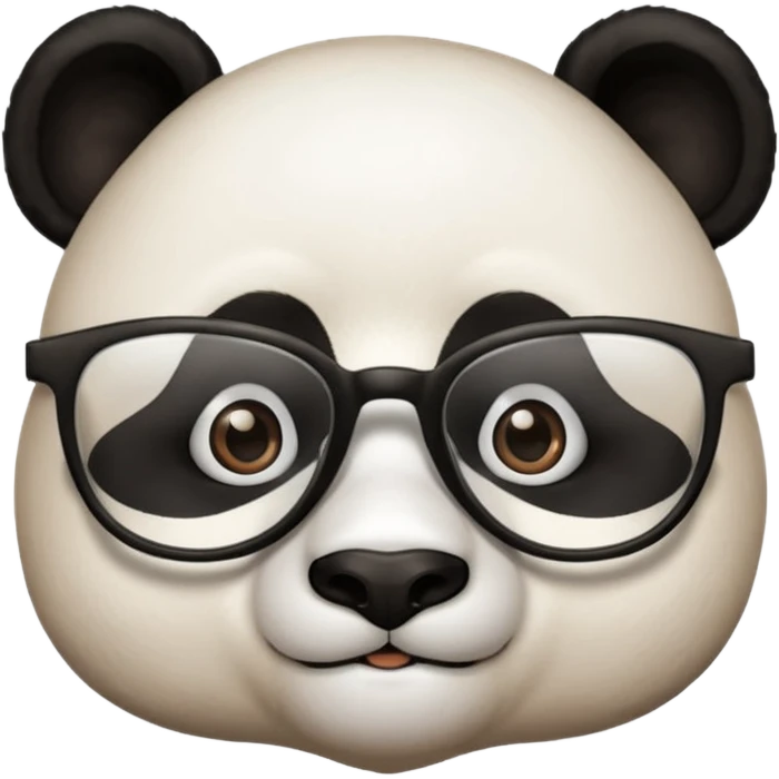 tête panda avec lunette emoji