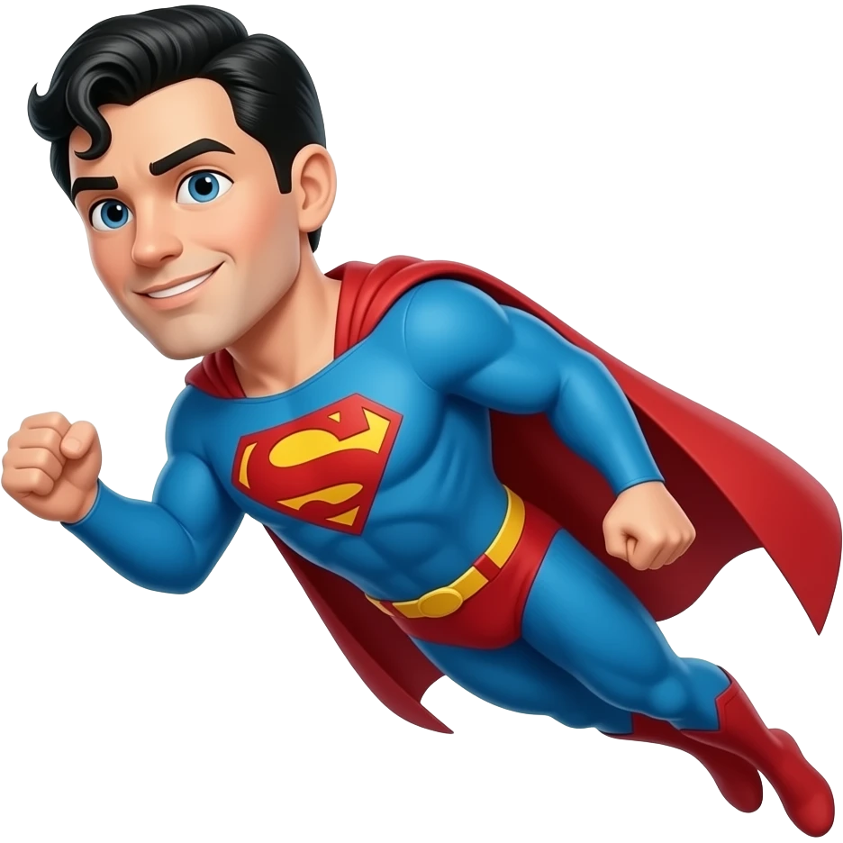 superman flying emoji