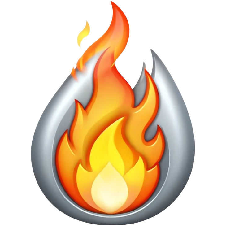 silver fire emoji