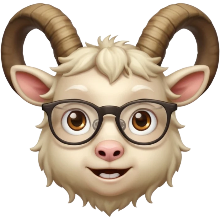 child with goat horn and eyeglasses emoji
