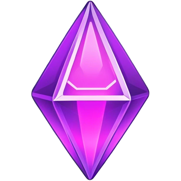 neon violet glowing plumbob emoji