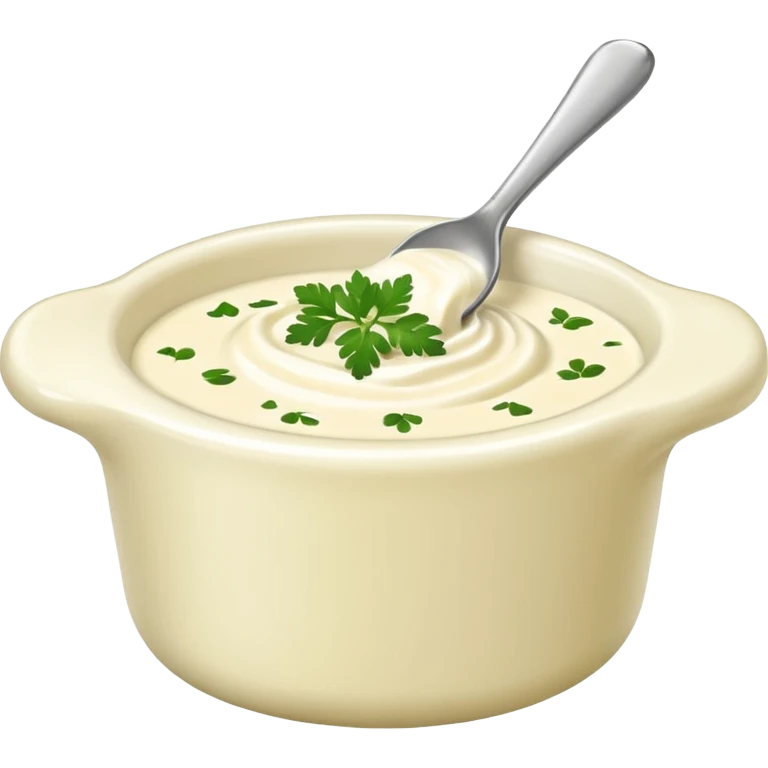 cream cheese dipping sauce with chopped coriander emoji
