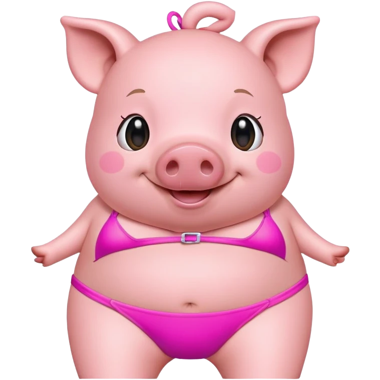 Pig wearing a bikini emoji