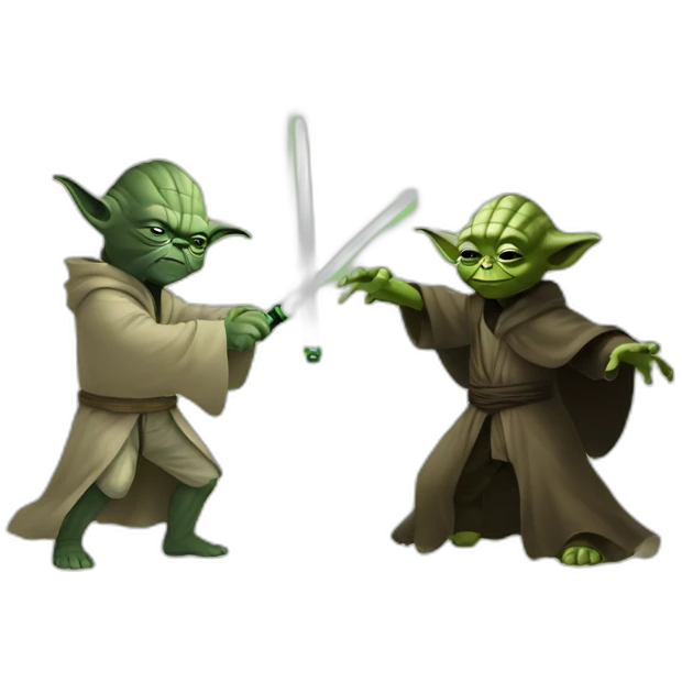 yoda fighting darkvador emoji