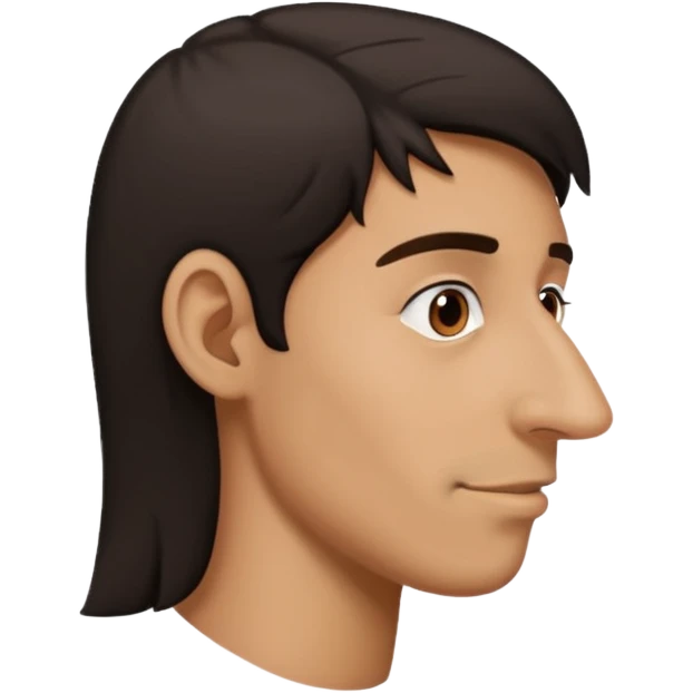  big nose, side view emoji