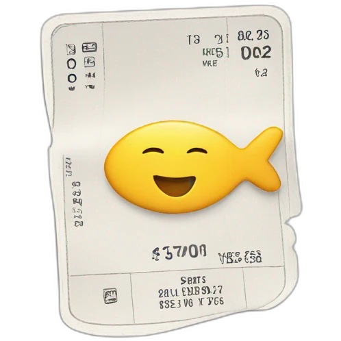 flight paper ticket with number on it emoji