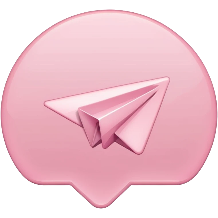 pastel pink Telegram logo variation 2 emoji