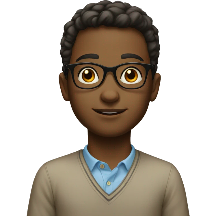 smart boy with glasses 1700 emoji