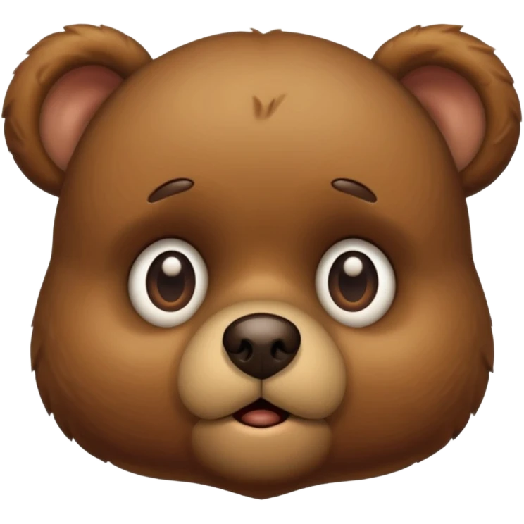 Confused teddy bear emoji