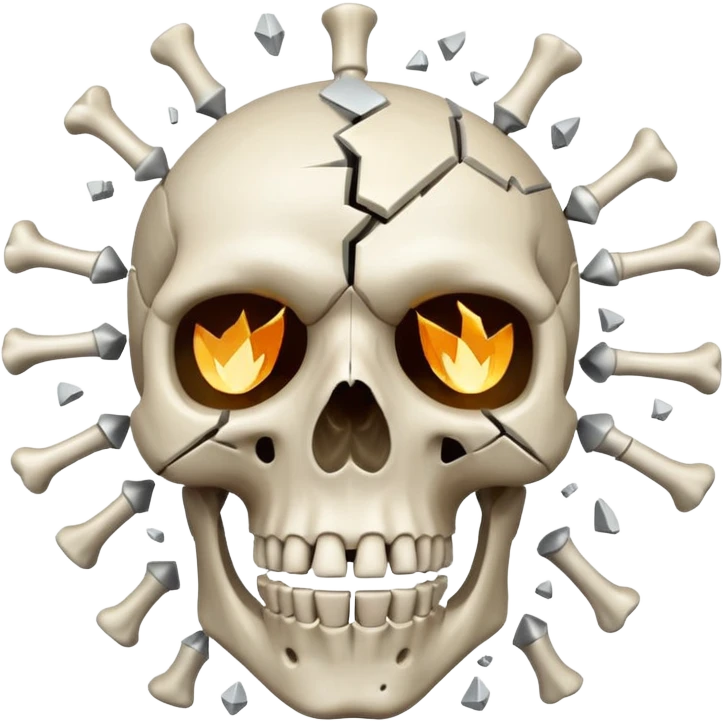 Explode skeleton head emoji