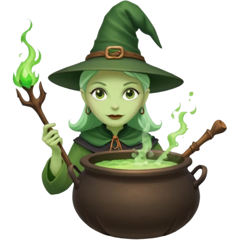 green witch cooking potion emoji