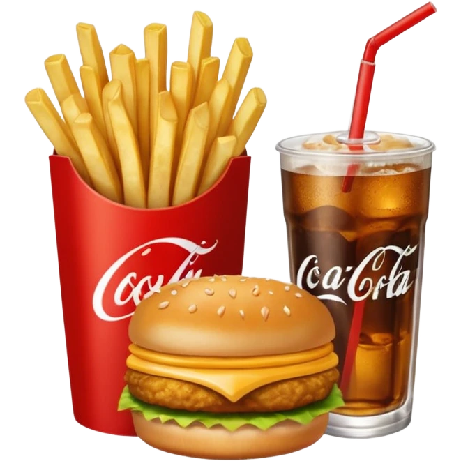 French fríes mc chicken and a coke emoji