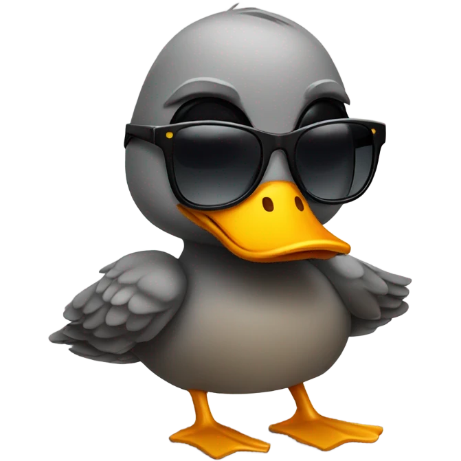Duck wearing sunglasses  emoji