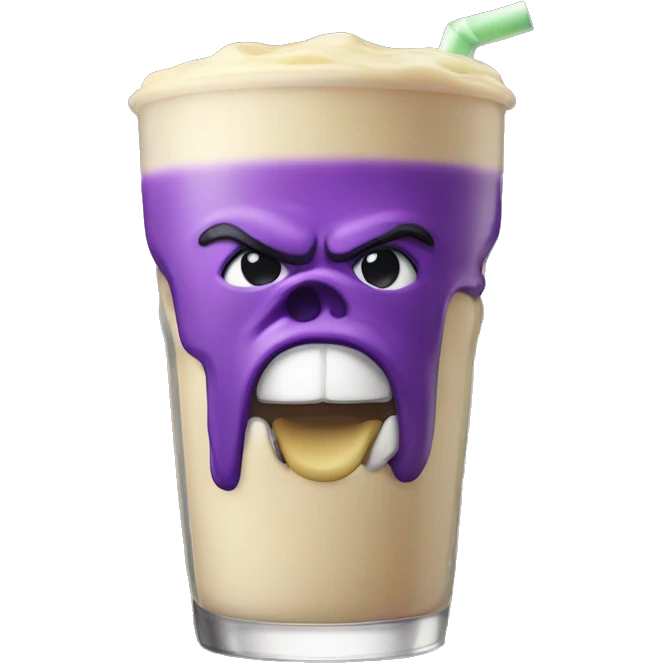Grimace drinking a grimace shake emoji