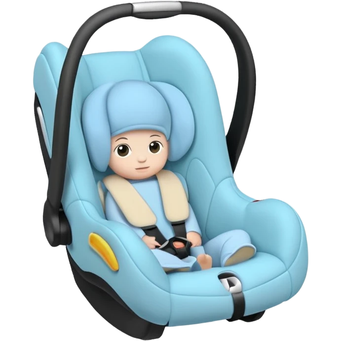 Pastel blue baby carseat emoji