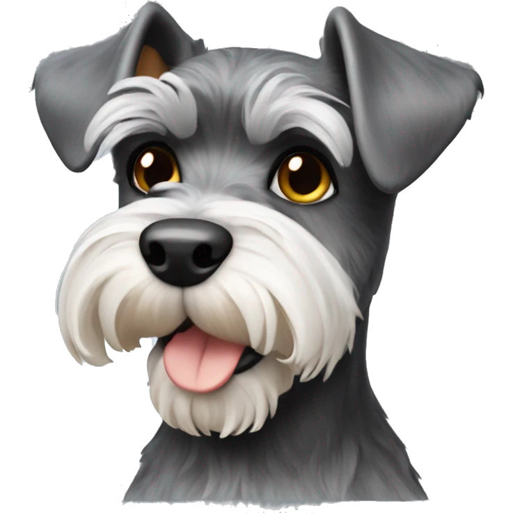 Miniature Schnauzer sunny emoji