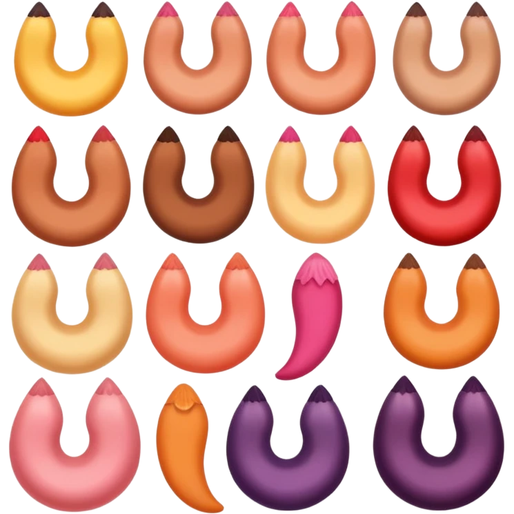 Different color vaginas reproductive organs  emoji