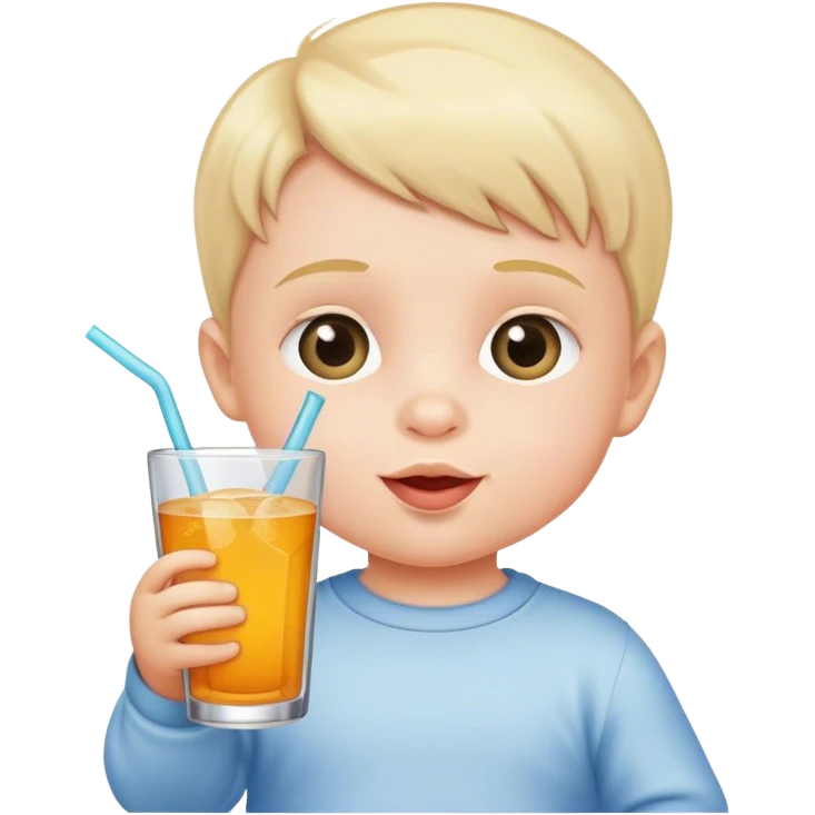 Make a baby holding a drink emoji