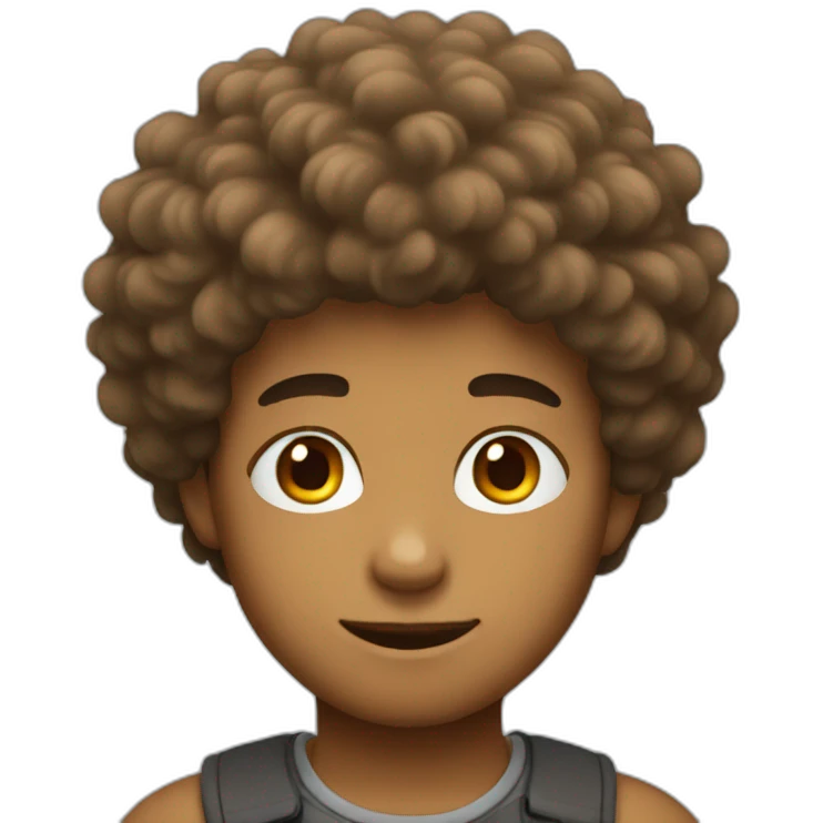 Fluffy hair boy emoji