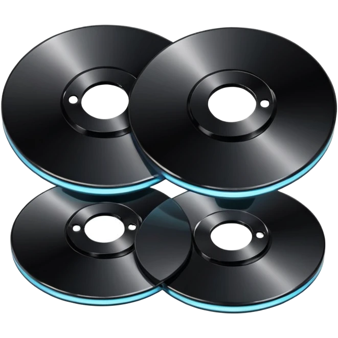 two black computer disk emoji