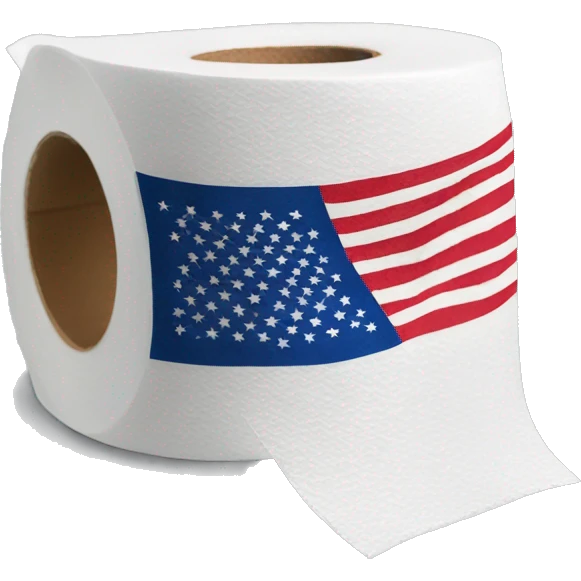  America flag on toilet paper  emoji