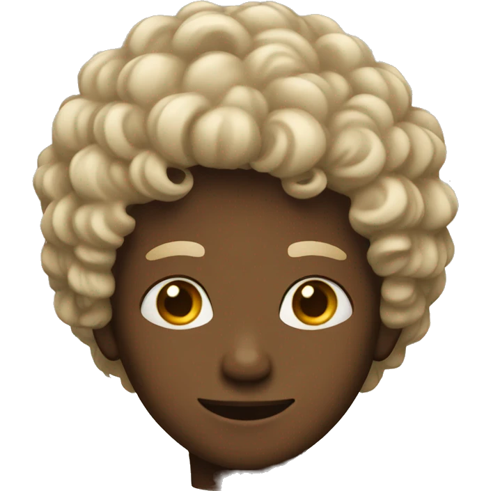 Boy with curly hair  emoji