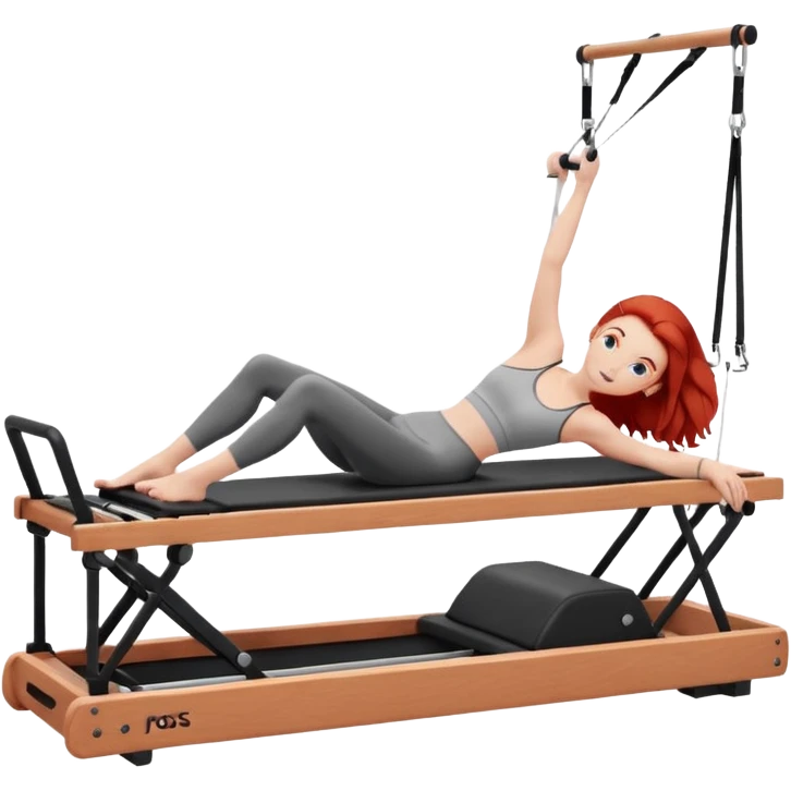 Pilates + red hair + white girl + reformer emoji