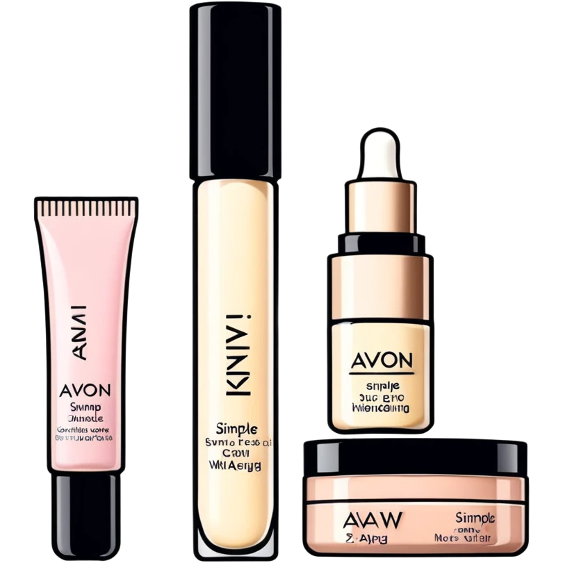 AVON anti-aging serum, eye cream, and night cream emoji