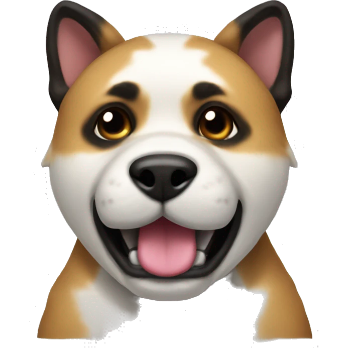 Hybrid of pandadog emoji