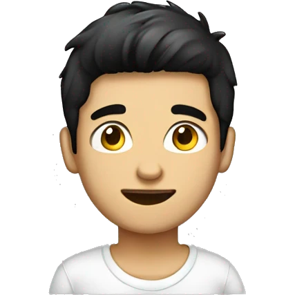 Graphic Designer boy have a black hair with laptop emoji