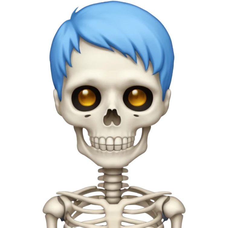 blue haired skeleton emoji