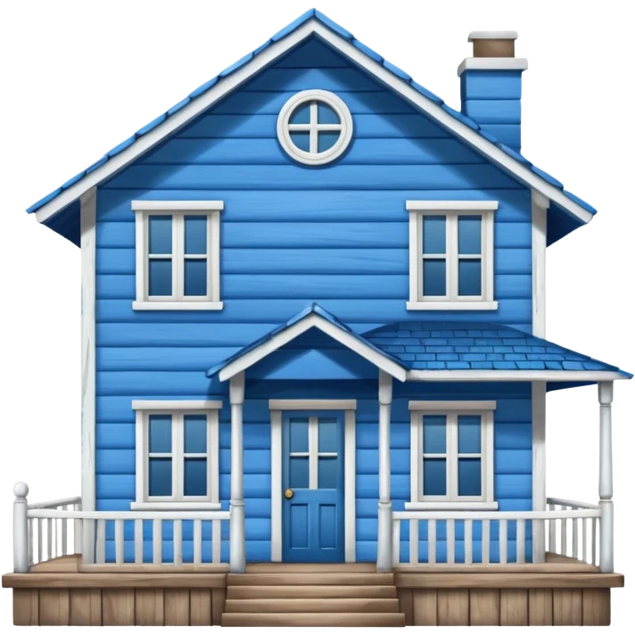 blue house emoji