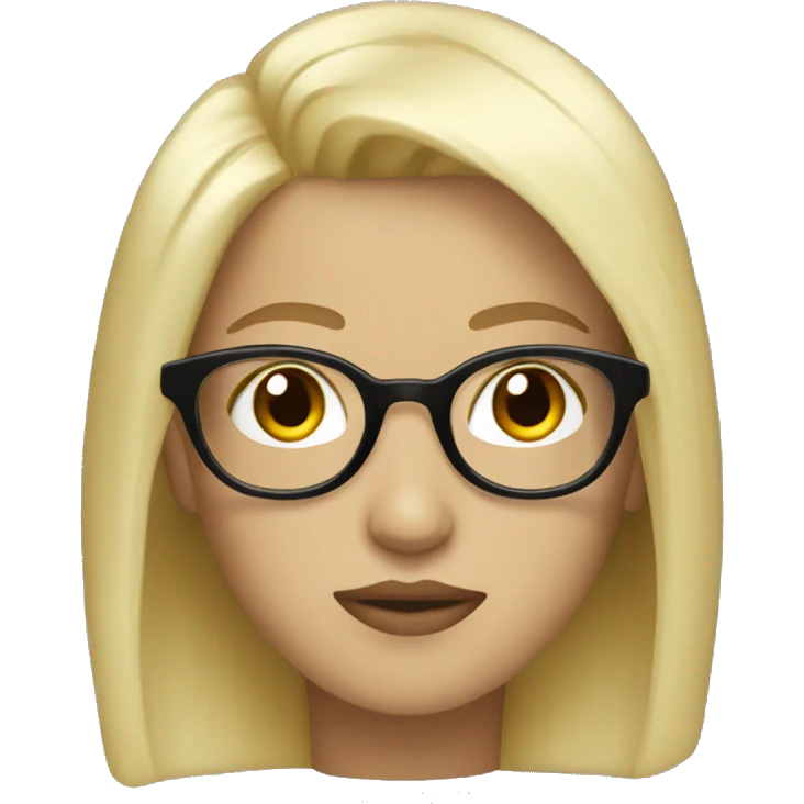 punk-blonde brown eyes glasses emoji