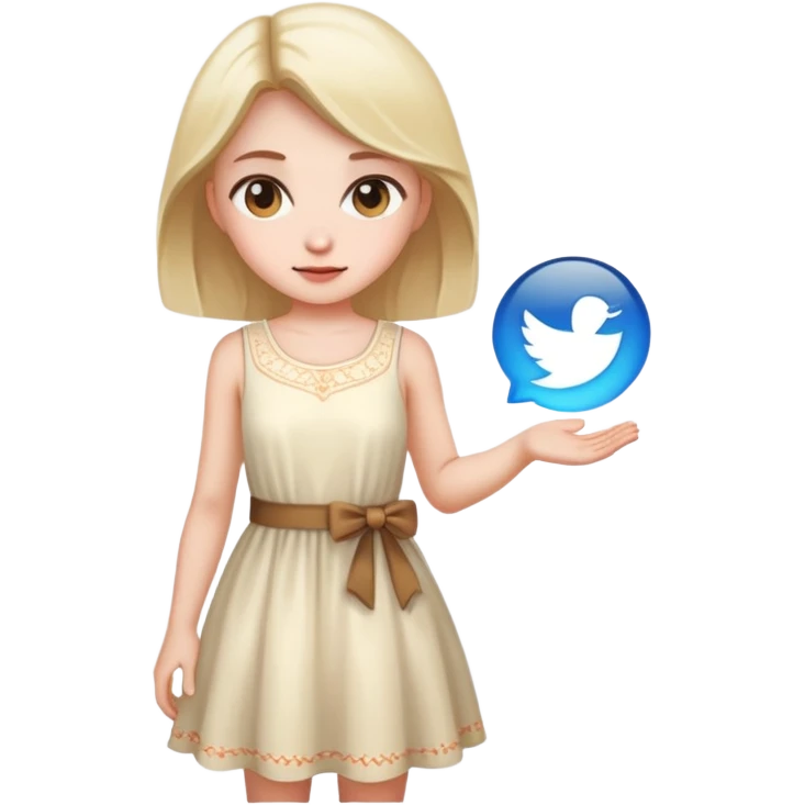 Girl in a light dress emoji