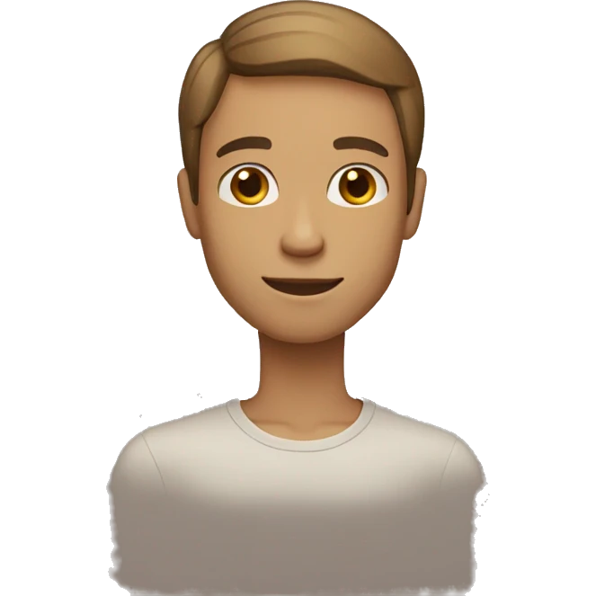 Skinny guy with straight hair.light Brown skin tone emoji